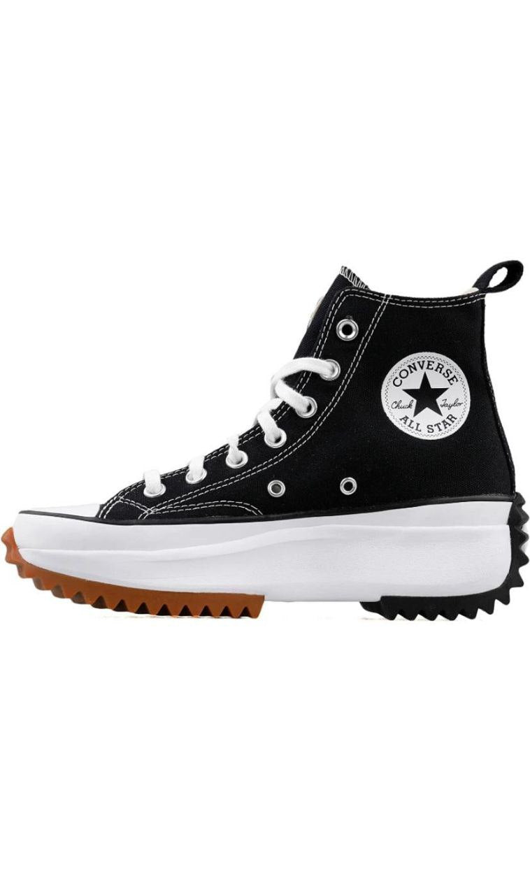 Converse Tenis Run Start Hike Hi para mujer, Negro/Rojo/Blanco/Goma