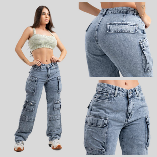 Jeans tipo cargo